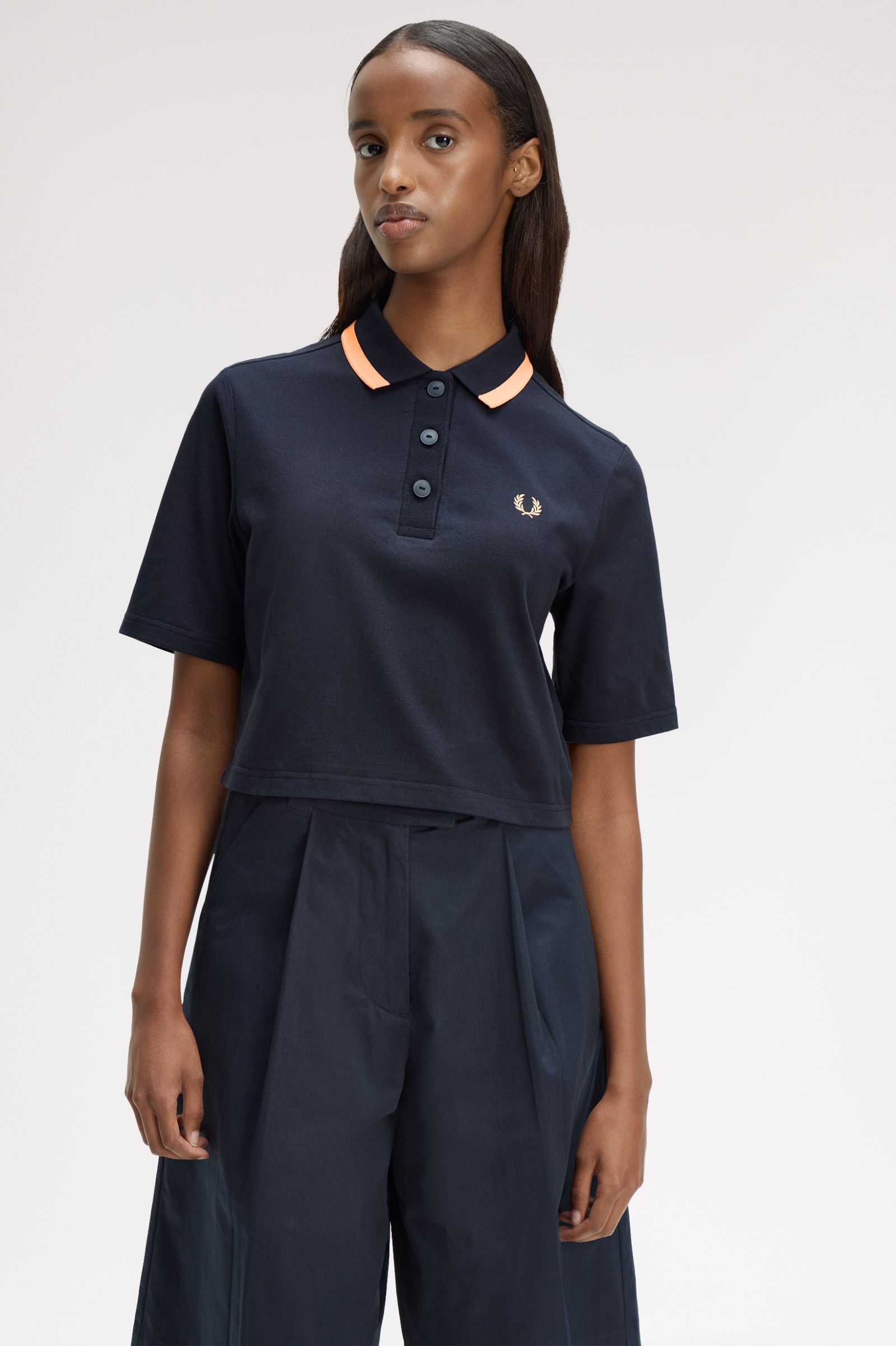 Bold Tipped Polo Shirt - Navy | Women's Polo Shirts | Polo Shirts
