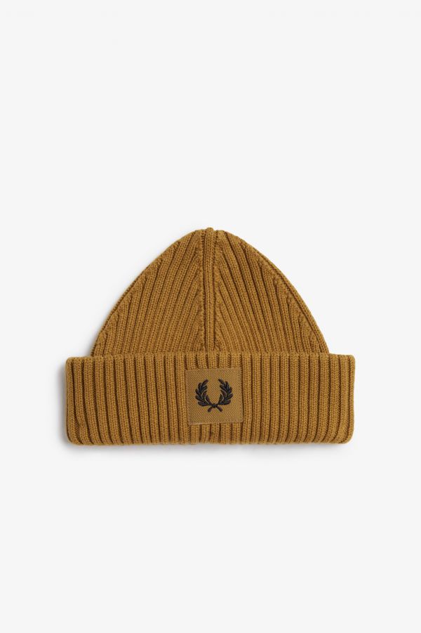 Branded Patch Ribbed Beanie