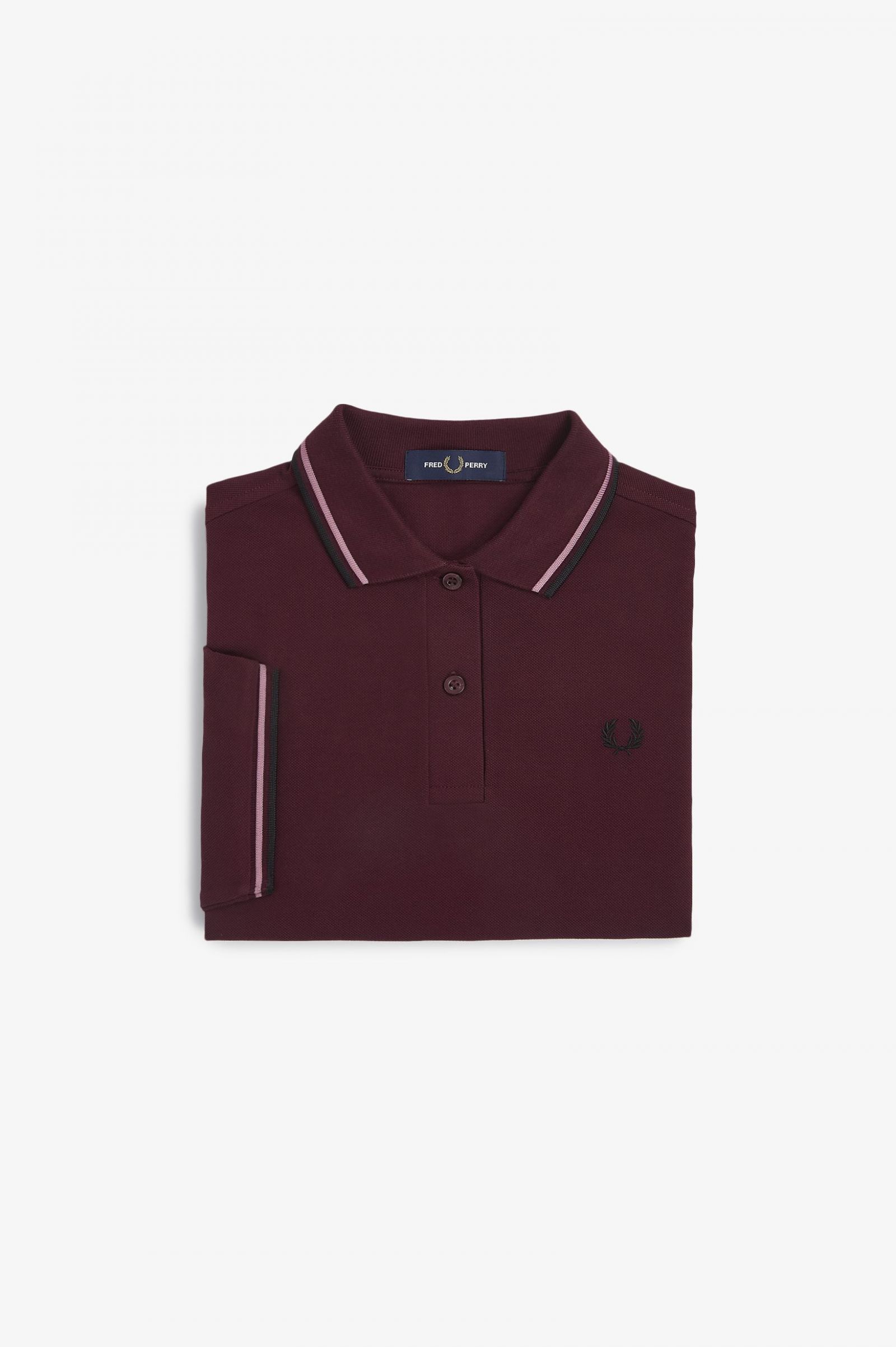 G3600 - Oxblood / Dusty Rose Pink / Black | The Fred Perry Shirt