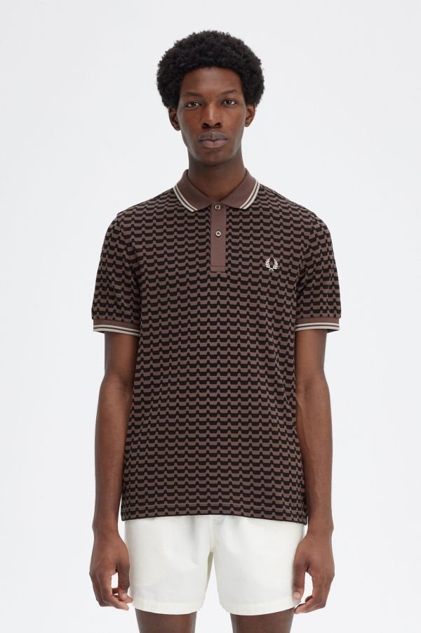 Abstract Graphic Polo Shirt