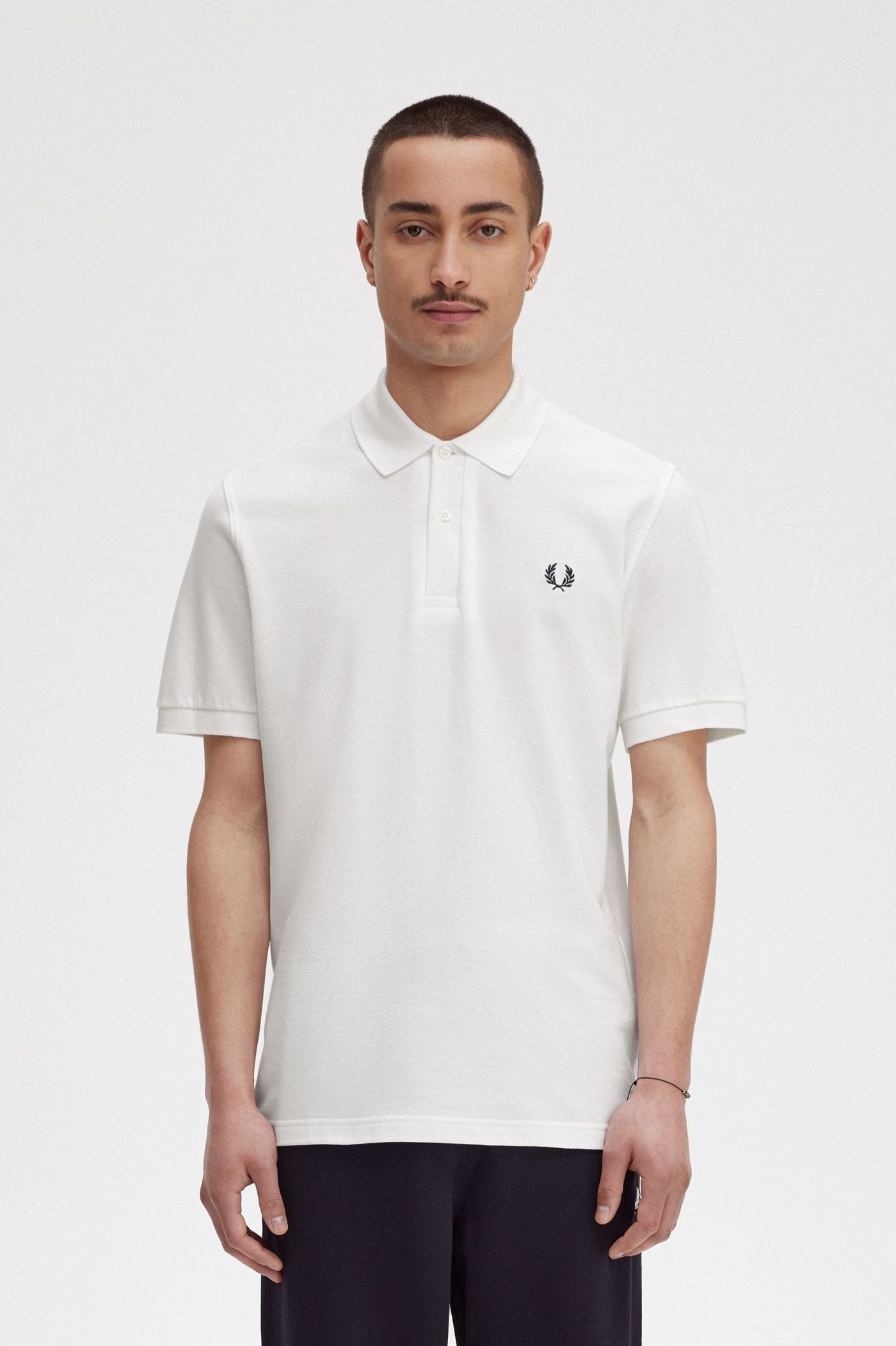 M3 - White / Navy | The Fred Perry Shirt | Men's Short & Long