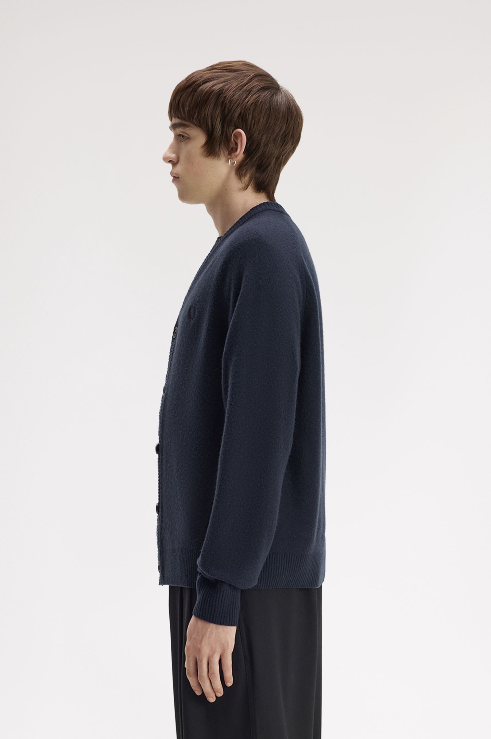 Merino Wool Cardigan - Navy | Men's Knitwear | Jumpers, Cardigans