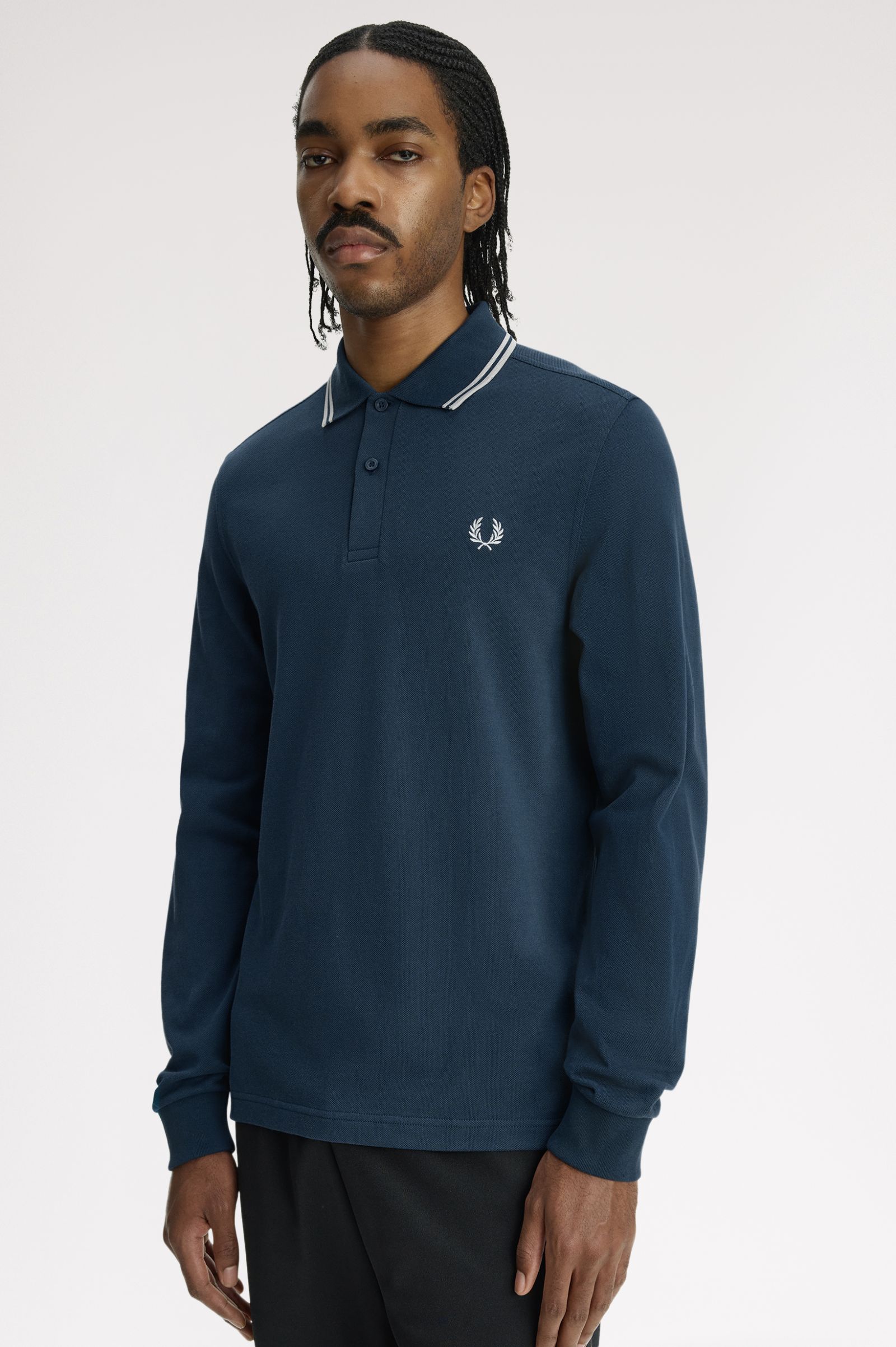M3636 - Mod Blue / Slate / Slate | The Fred Perry Shirt | Men's