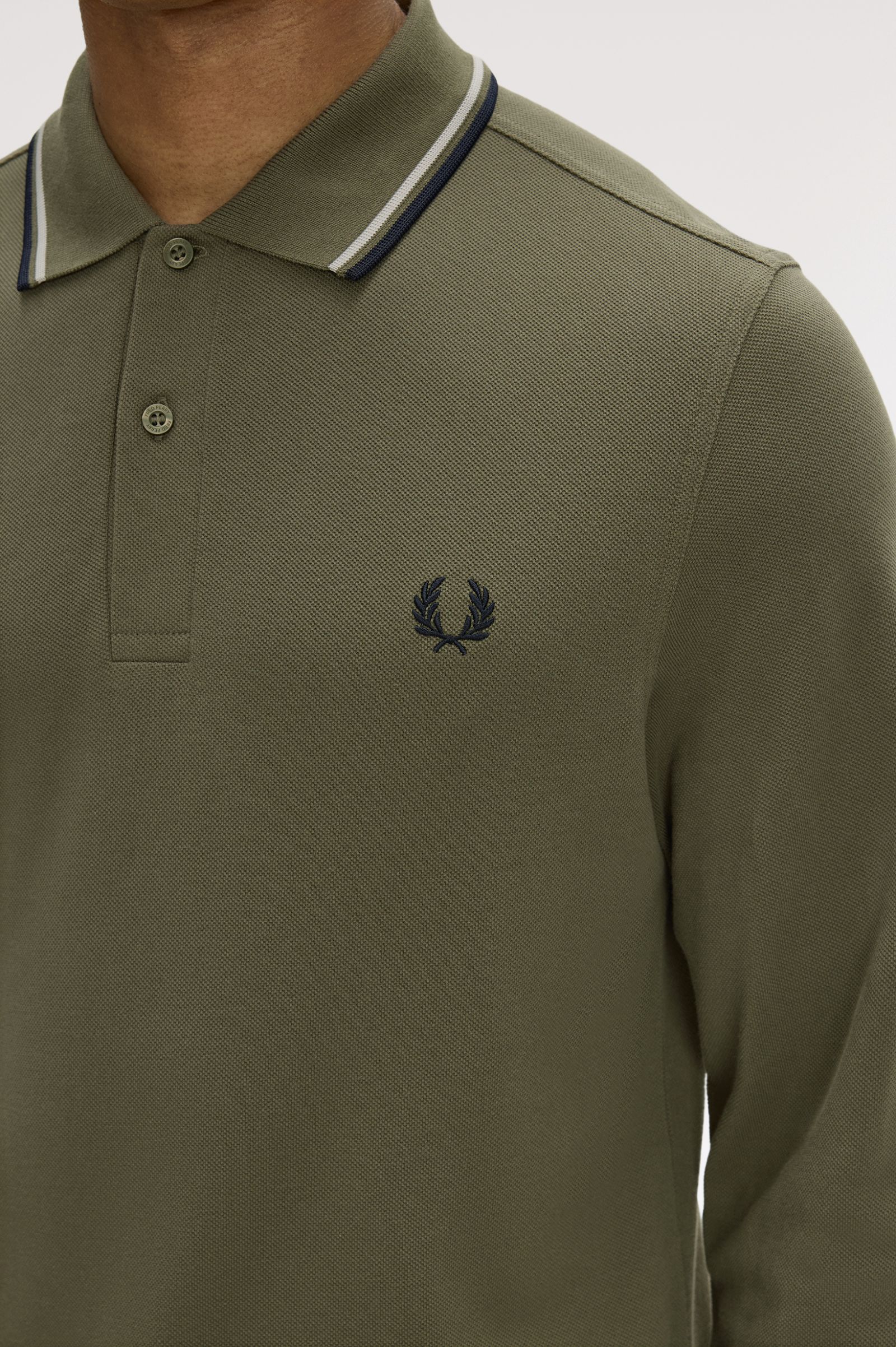 M3636 - Laurel Wreath Green / Slate / Navy | The Fred Perry Shirt