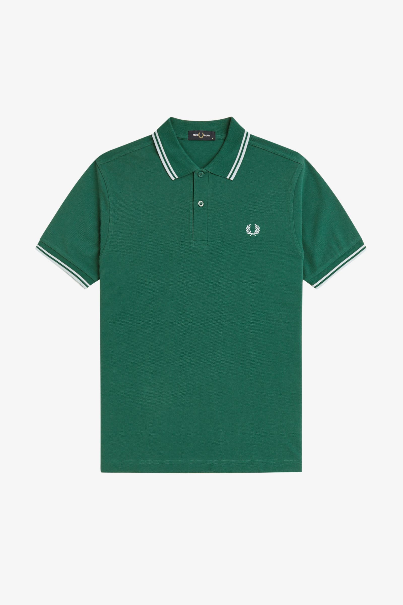 M3600 - Sport Green / Light Ice / Light Ice | The Fred Perry Shirt
