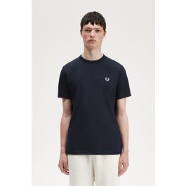 Tape Detail T-Shirt - Navy | Men's T-Shirts | Designer T-Shirts for Men ...