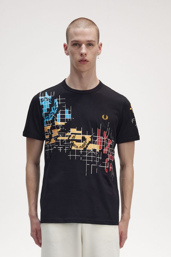 Grid Print T-Shirt